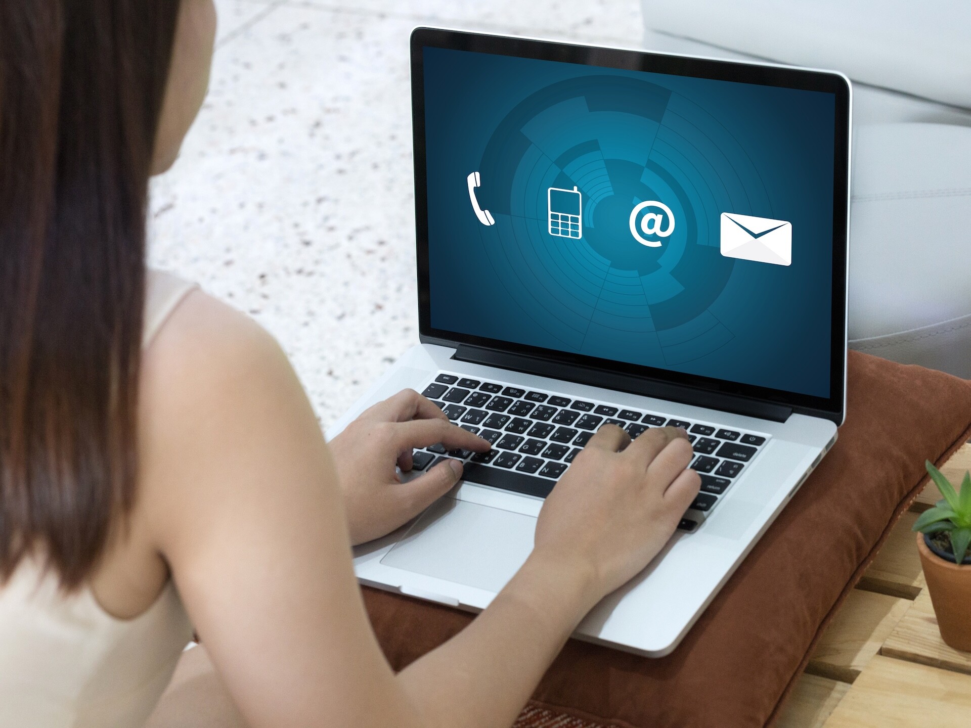 Customer service support contact communication modern office